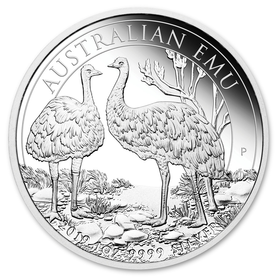 Stříbrná mince Emu 1 oz (2019)