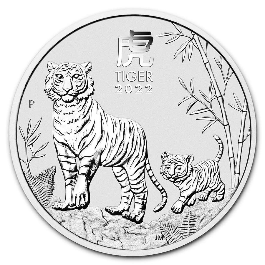 Stříbrná mince Year of the Tiger - Rok Tygra 1 oz (2022)