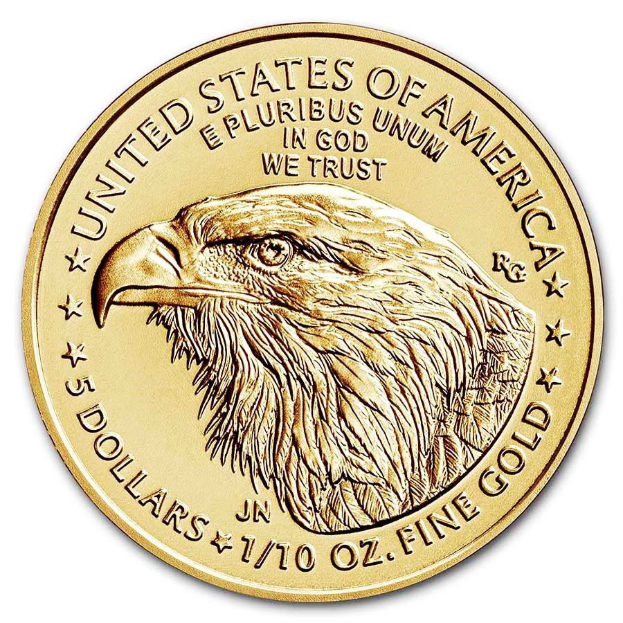 Zlatá mince American Gold Eagle 1/10 oz Type2
