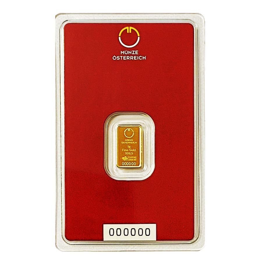 Zlatý slitek 1g Münze Österreich Zlatý slitek 1g Münze Österreich