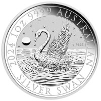 Stříbrná mince Australian Swan 1 oz (2024) 125. výročí mincovny