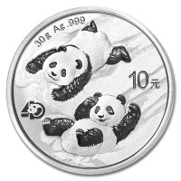 Stříbrná mince China Panda 30g (2022) 40. VÝROČÍ