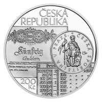 Stříbrná mince ČNB 200 Kč Česká spořitelna 200. výročí založení PROOF