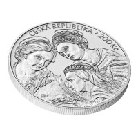 Silver coin 200 CZK Karel Škréta 350th anniversary of his death STANDARD