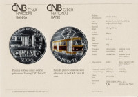 Silver coin ČNB 500 Kč ČKD Tatra T3 tram PROOF