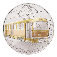 Stříbrná mince ČNB 500 Kč Tramvaj ČKD Tatra T3 STANDARD