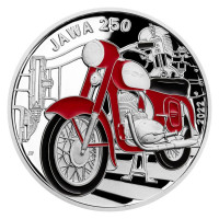 Stříbrná mince ČNB 500Kč Motocykl Jawa 250 PROOF