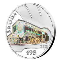 Stříbrná mince ČNB 500Kč Parní lokomotiva Š498 Albatros PROOF