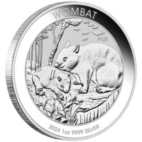 Stříbrná mince Wombat 1 oz (2024) 125. výročí mincovny