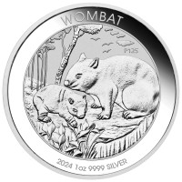 Stříbrná mince Wombat 1 oz (2024) 125. výročí mincovny