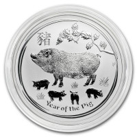 Stříbrná mince Year of the Pig - Rok Vepře 1 oz (2019)