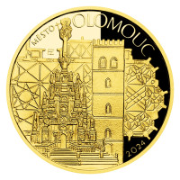 Zlatá mince ČNB 5.000 Kč Olomouc PROOF